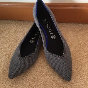 Rothy’s the point flat Cloud Grey Birdseye shoe